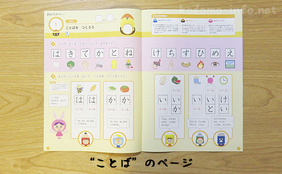 まなびwithの年長コースのお試し教材