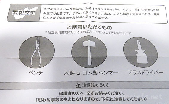 アルタバーグのグリーンポリスの説明書