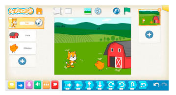 グローバルステップアカデミーのProgrammingコースのアニメーション例