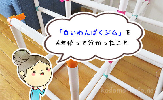 【レビュー】「白いわんぱくジム」を買って6年が経過。実際に使ってみて分かった私の口コミ